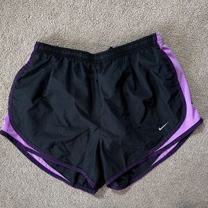 Nike Women's Athletic Shorts in Black and Purple